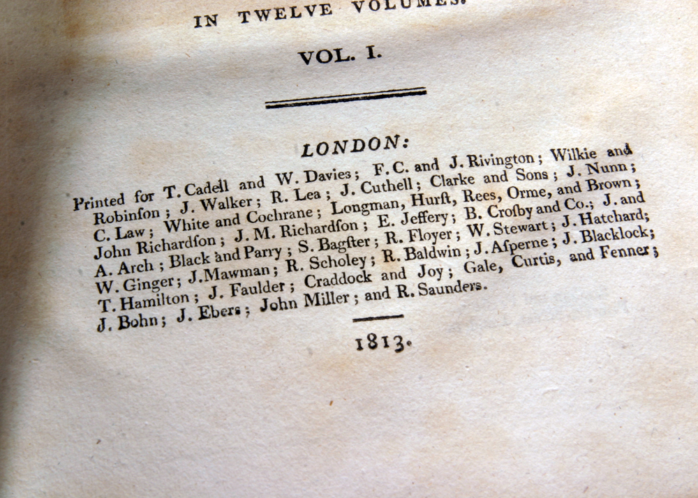 1813 Set of Edward Gibbon's "The History of the Decline and Fall of the Roman Empire"