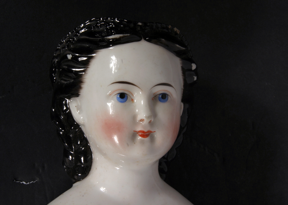 Antique German Doll with Adelina Patti Style Porcelain Head