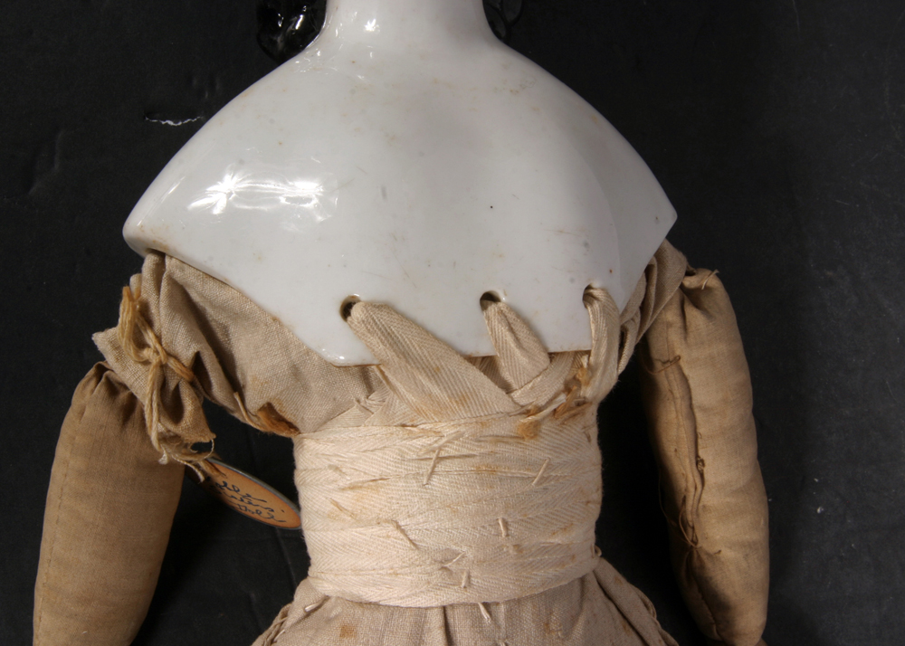 Antique German Doll with Adelina Patti Style Porcelain Head