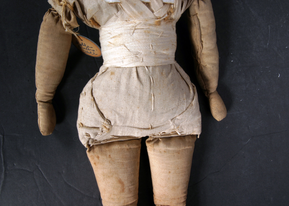 Antique German Doll with Adelina Patti Style Porcelain Head