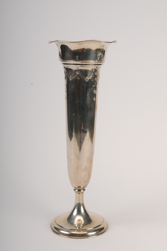 International Weighted Sterling Silver Trumpet Vase