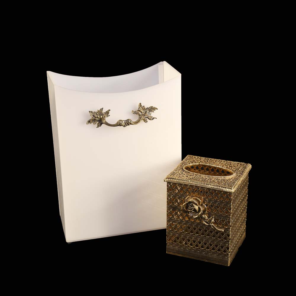 Gold Tone Bathroom Decor