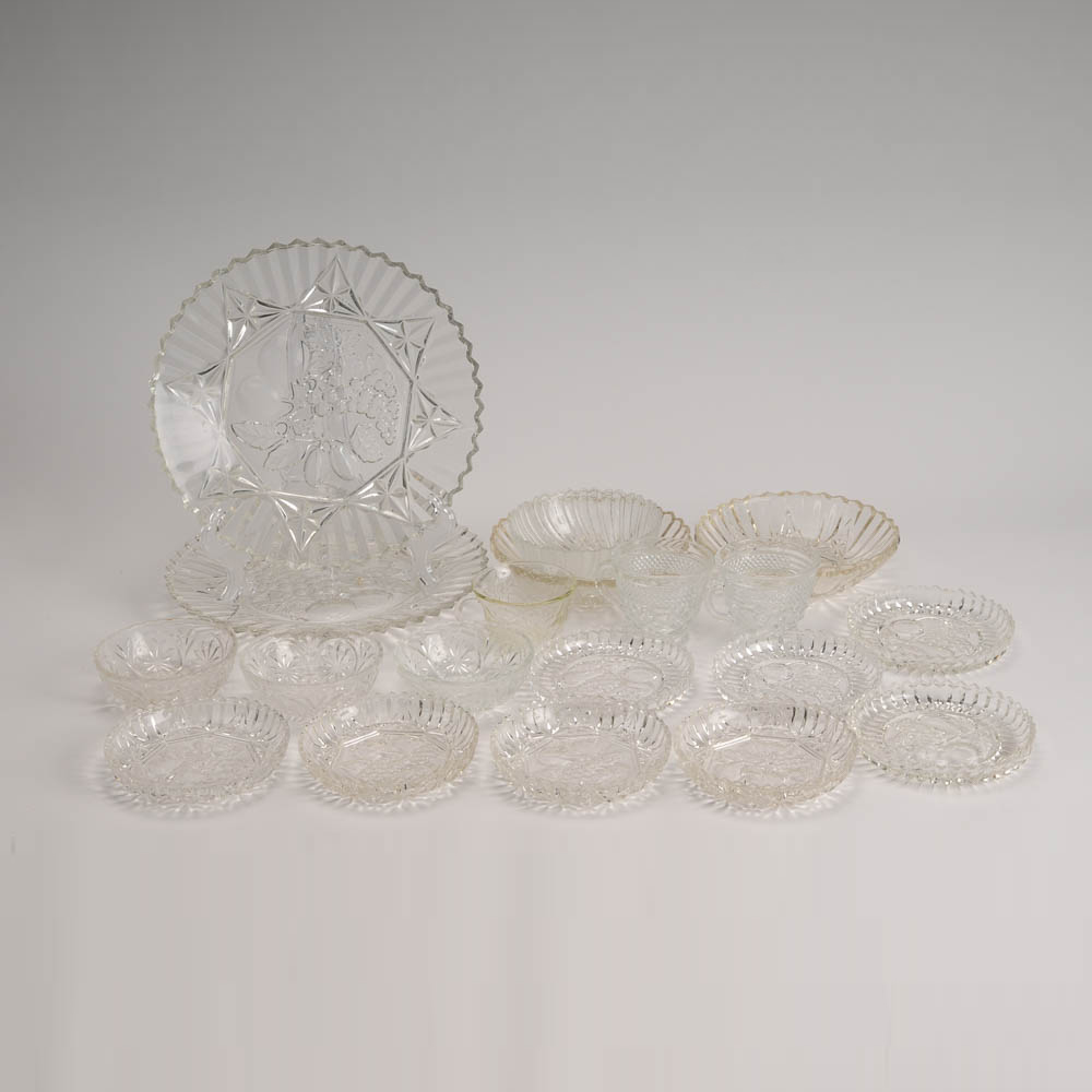 Pressed Glass Dessert Bowls