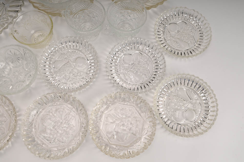 Pressed Glass Dessert Bowls