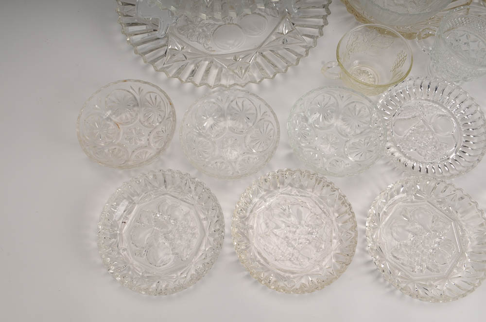 Pressed Glass Dessert Bowls