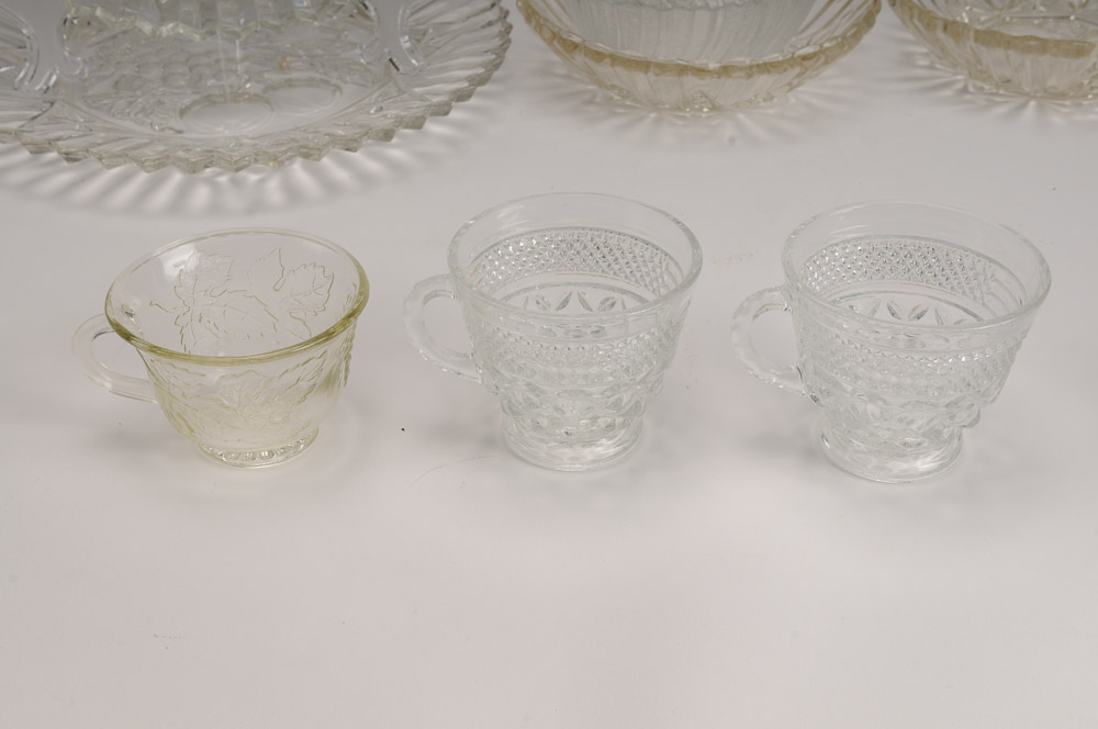 Pressed Glass Dessert Bowls
