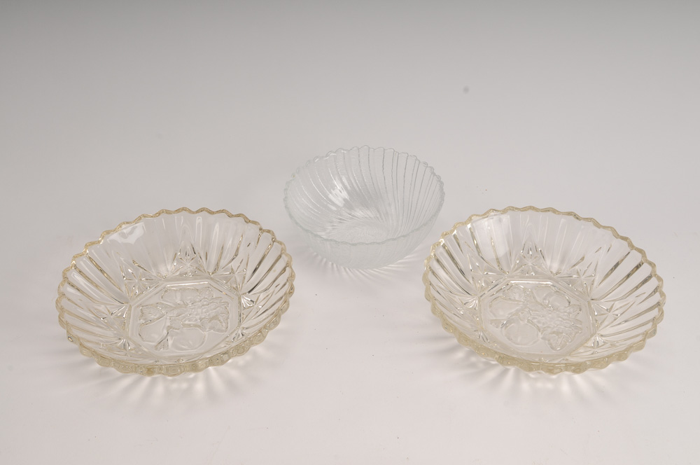 Pressed Glass Dessert Bowls