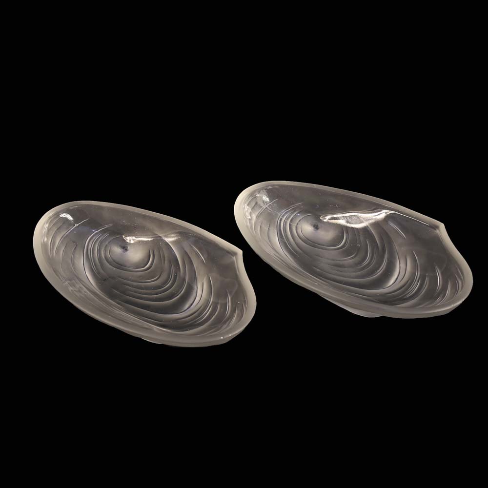 Pair of Glass Shell Bowls