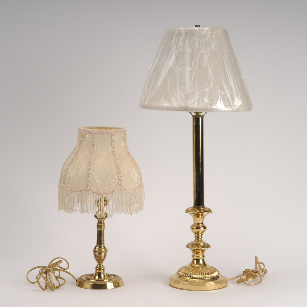 Pair of Brass Lamps