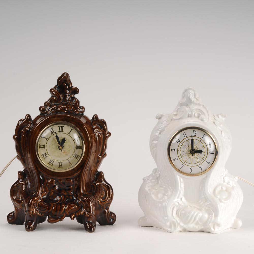 Pair of Porcelain Clocks