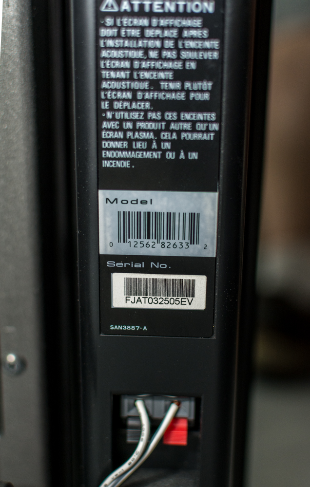 Pioneer Elite Plasma Flatcreen TV With Yamaha Soundboard Speakers