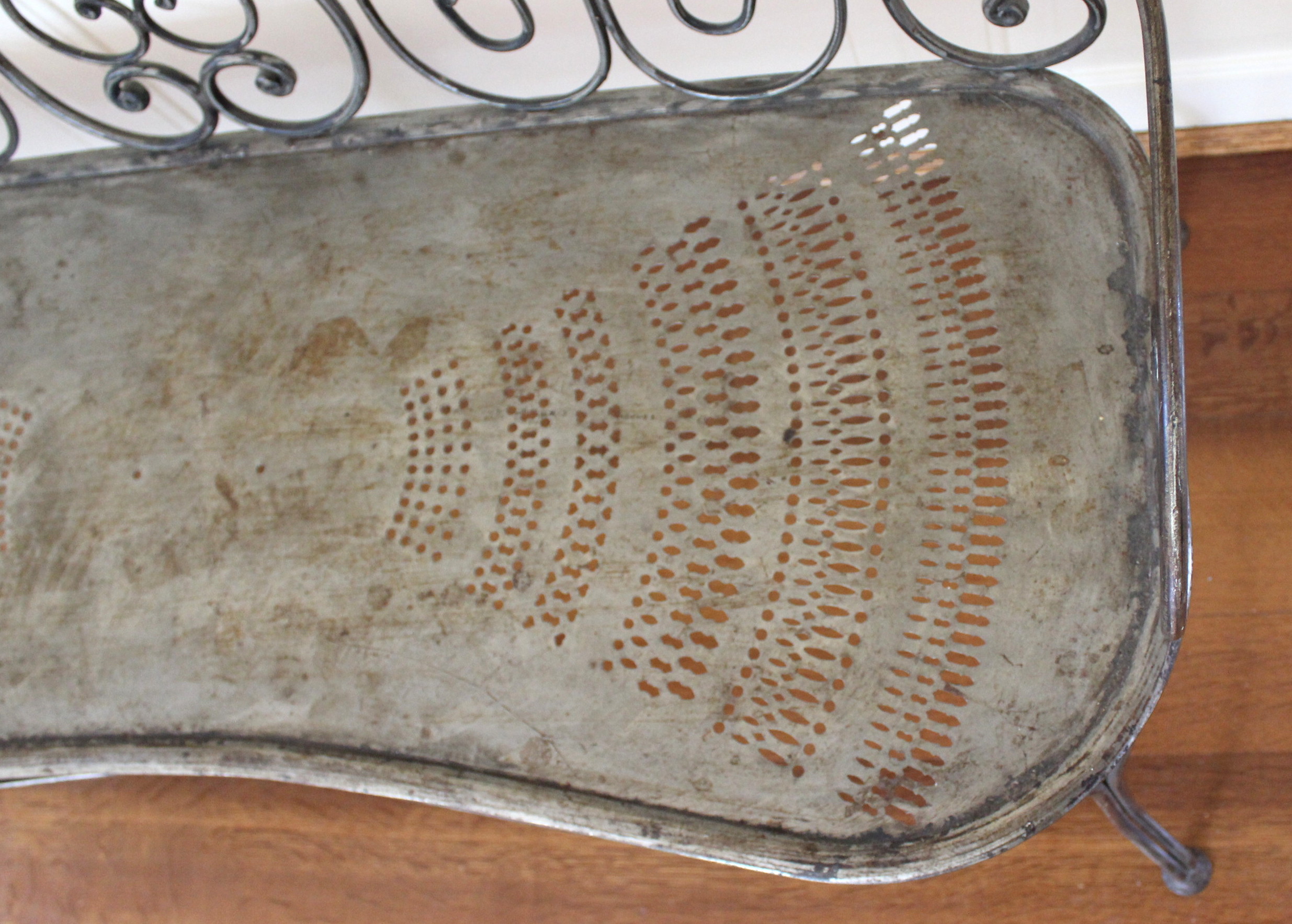 Antique Iron Garden Bench