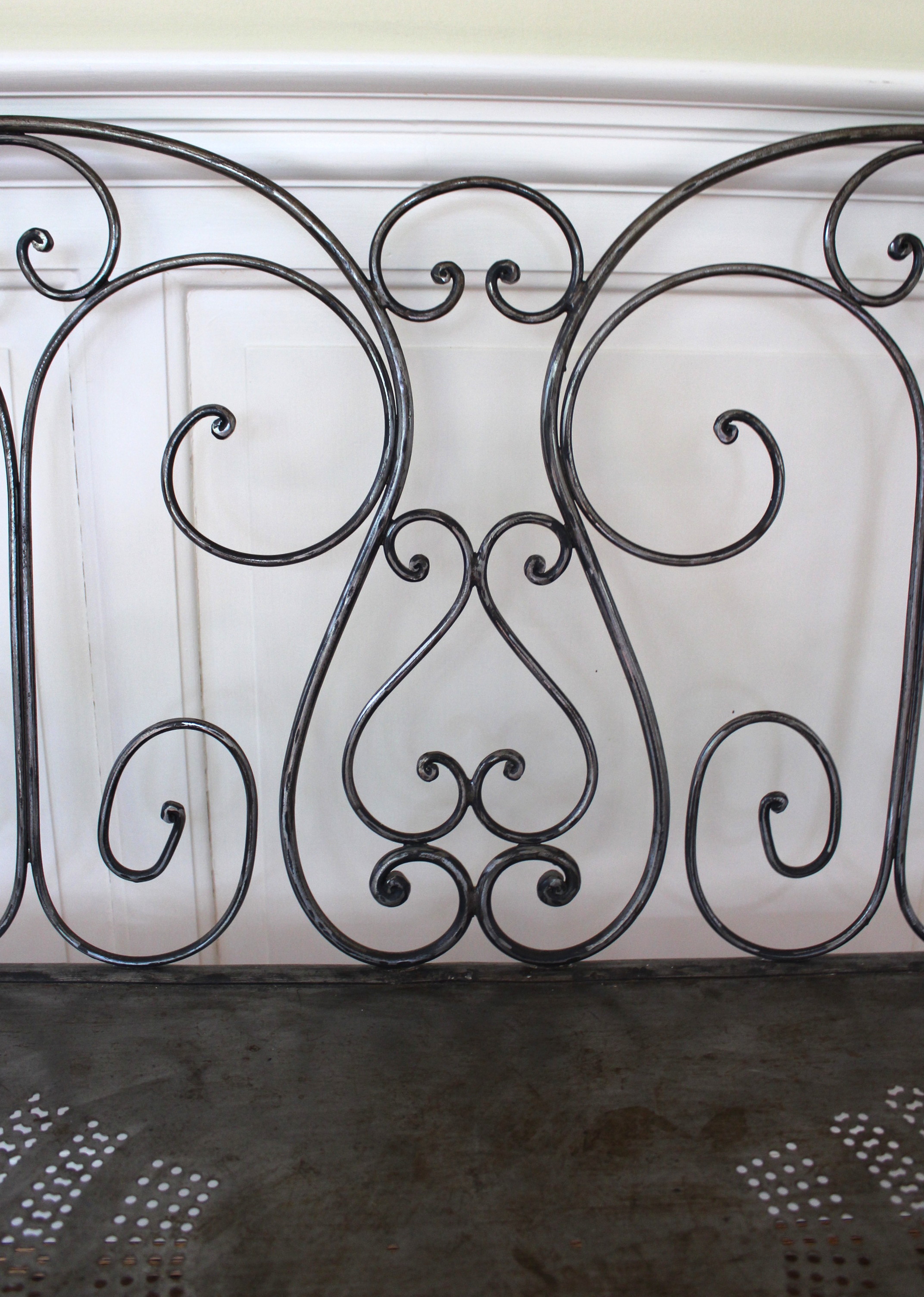 Antique Iron Garden Bench