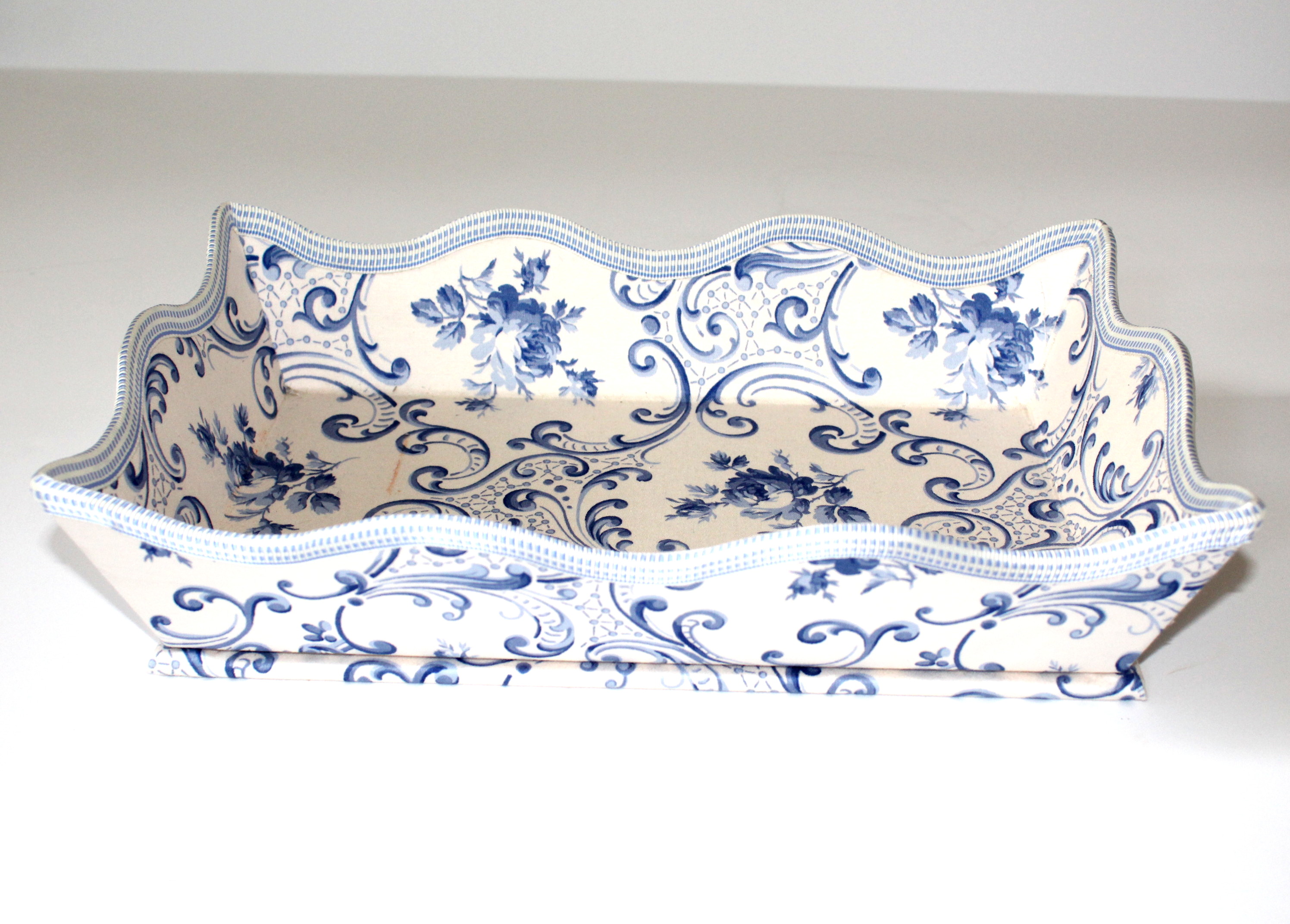 Fabric-Covered Dresser Trays and Tissue Box Covers