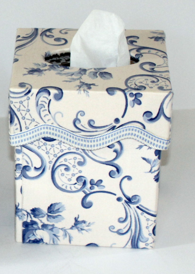 Fabric-Covered Dresser Trays and Tissue Box Covers
