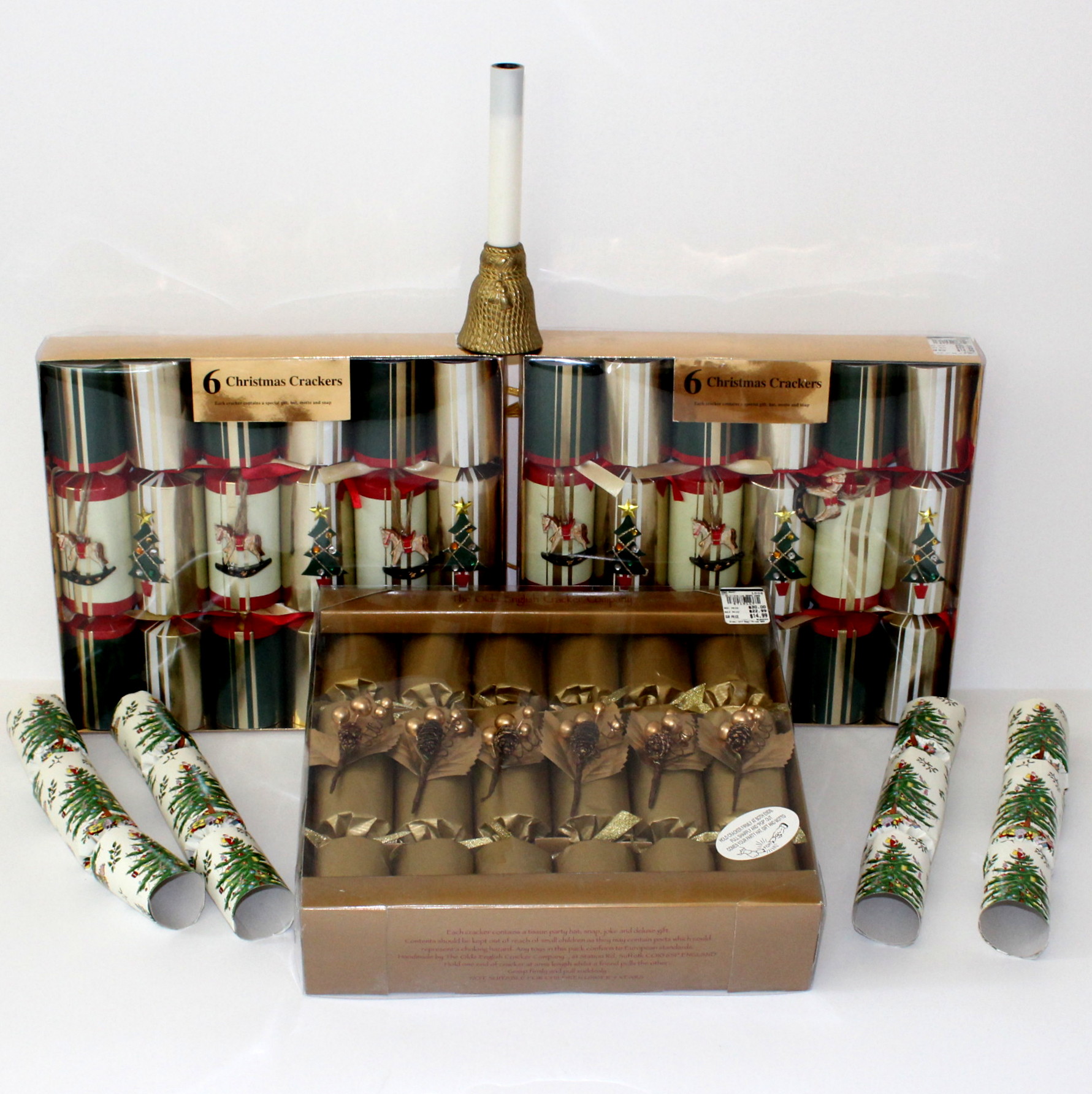 Christmas Crackers and Electric Candle