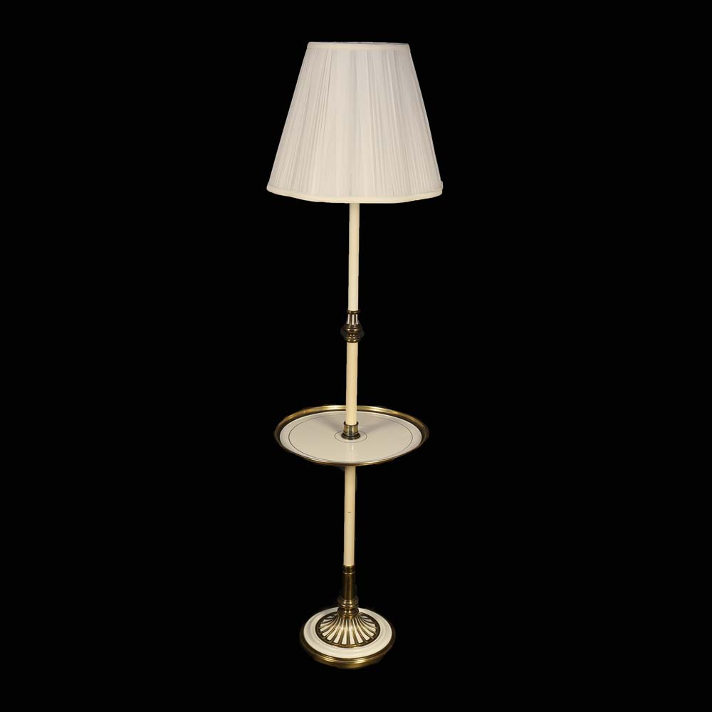 Vintage White Side Table Lamp