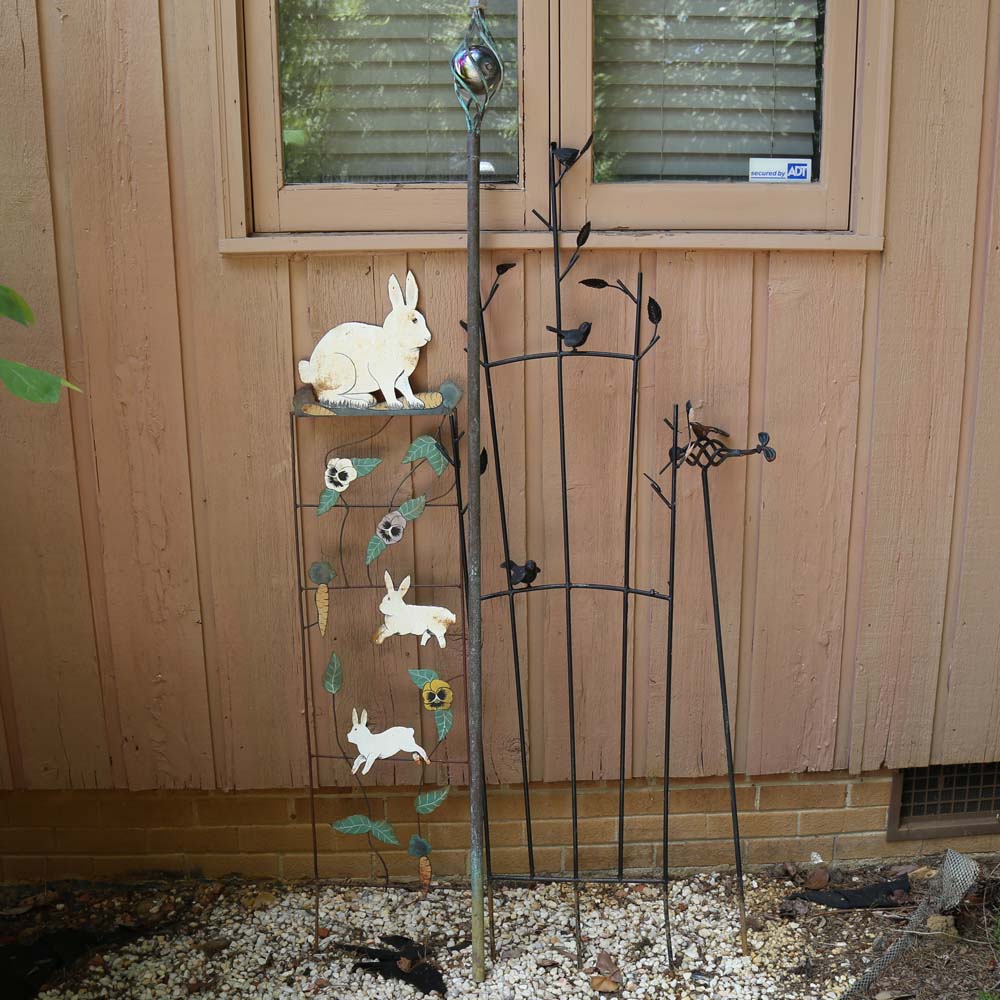 Collection of Decorative Garden Stakes