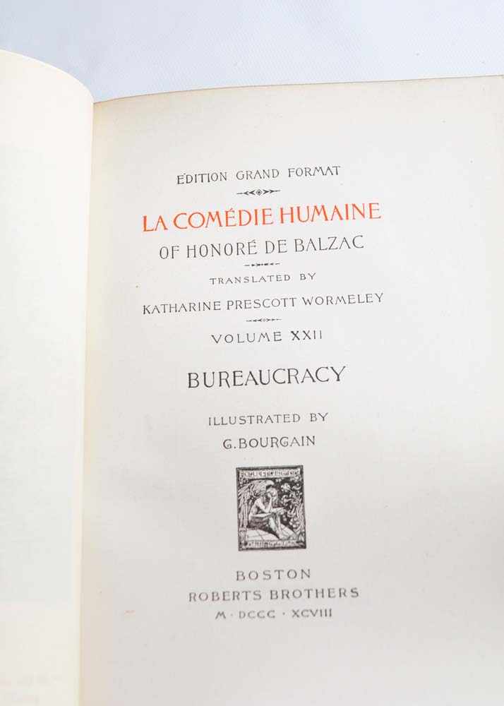1896 Set of Balzac's "The Human Comedy"