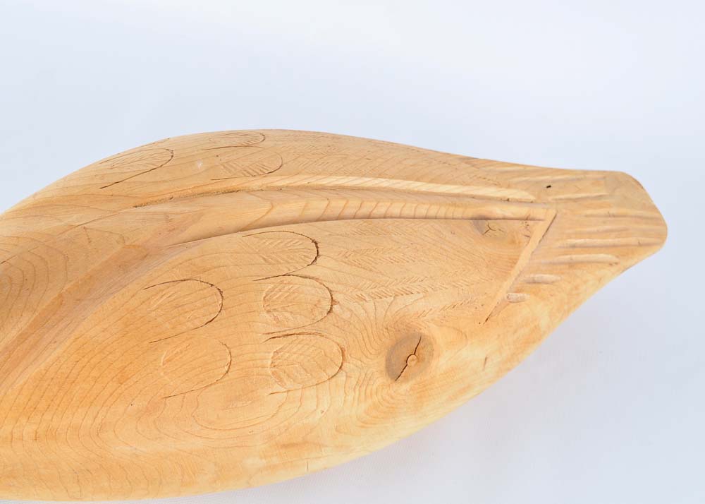 Pair of Carved Wooden Geese