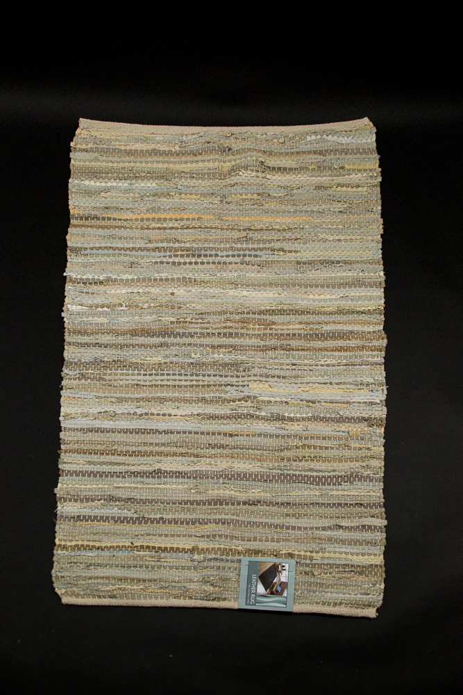 Large Leather Woven Area Rug