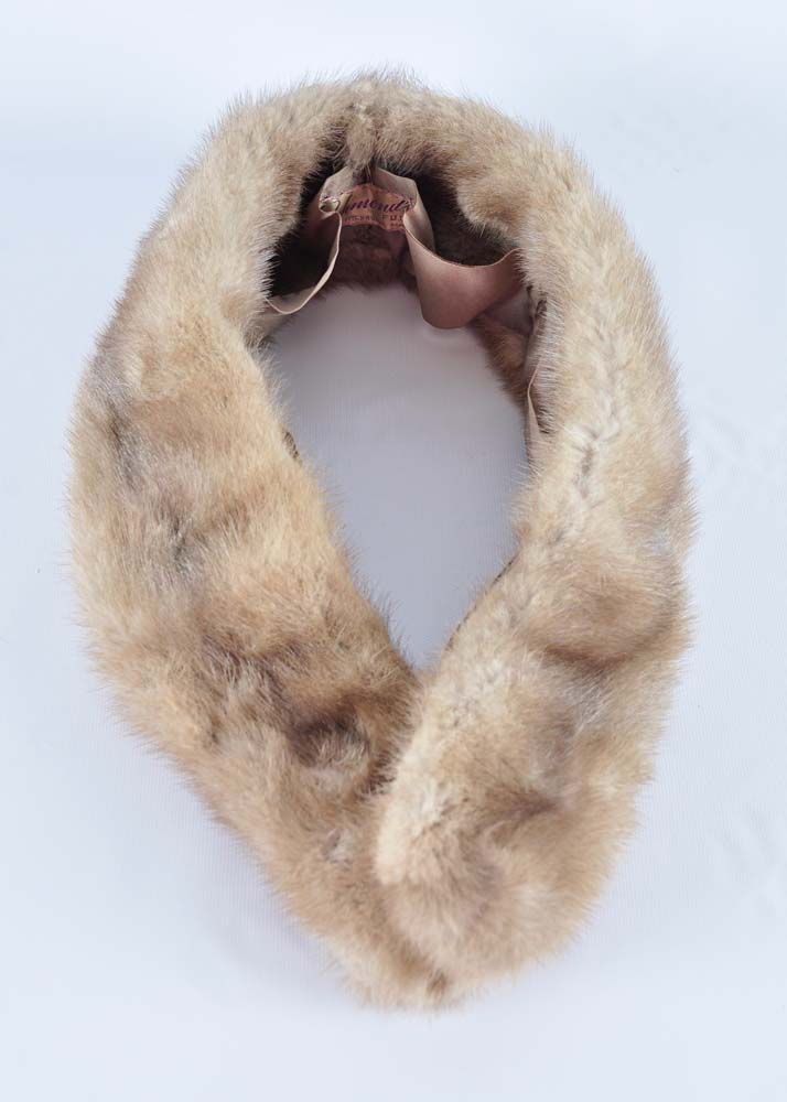 Assorted Fur Collars in Hat Box