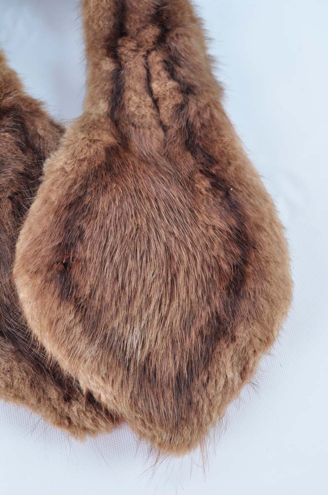 Assorted Fur Collars in Hat Box