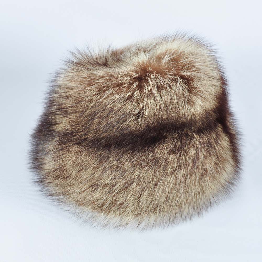 Raccoon Fur Hat in Vintage Hat Box