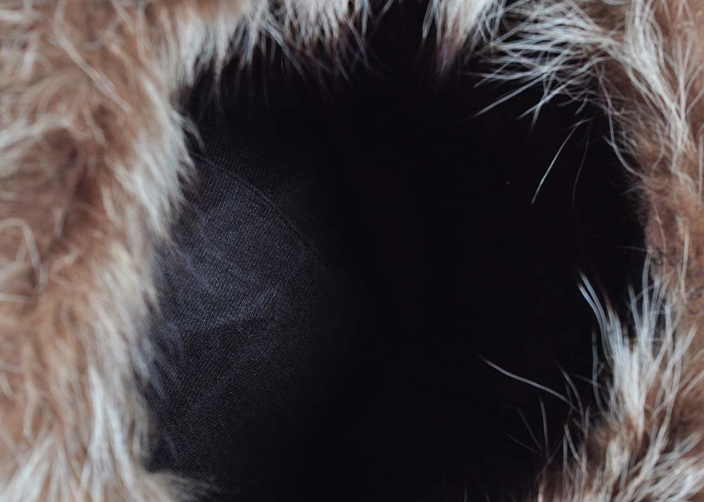 Raccoon Fur Hat in Vintage Hat Box