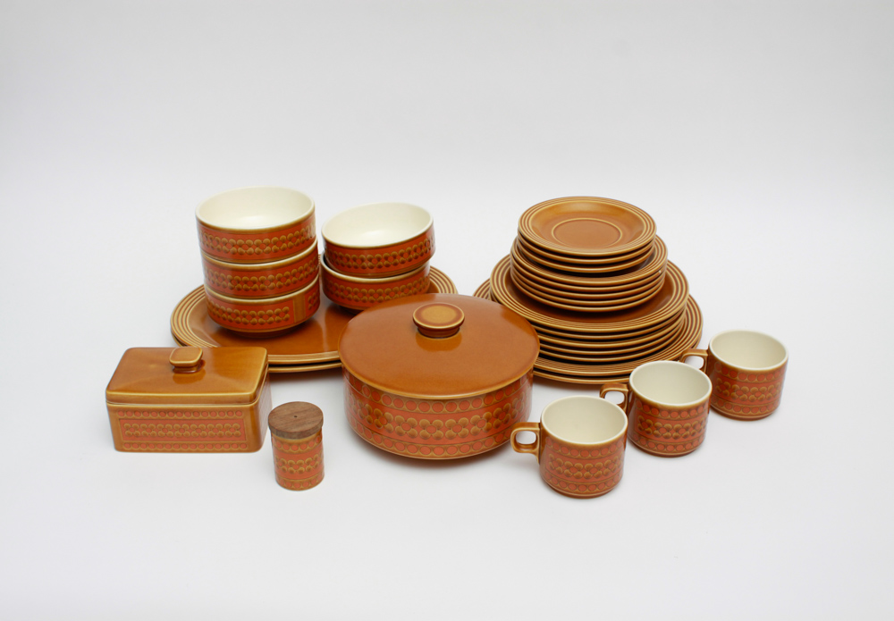 Mid-Century Hornsea England "Saffron" Dinnerware Set
