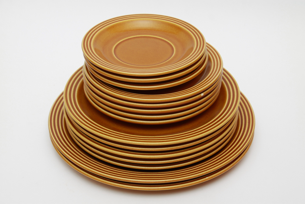Mid-Century Hornsea England "Saffron" Dinnerware Set