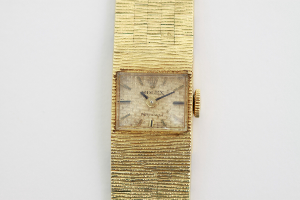 Vintage 18K Women's Gold Precision Rolex Watch