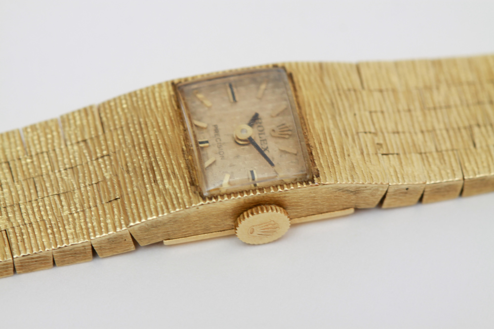 Vintage 18K Women's Gold Precision Rolex Watch