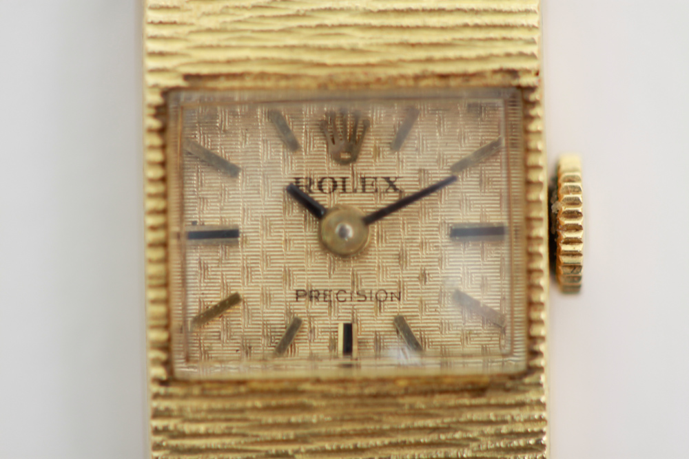 Vintage 18K Women's Gold Precision Rolex Watch