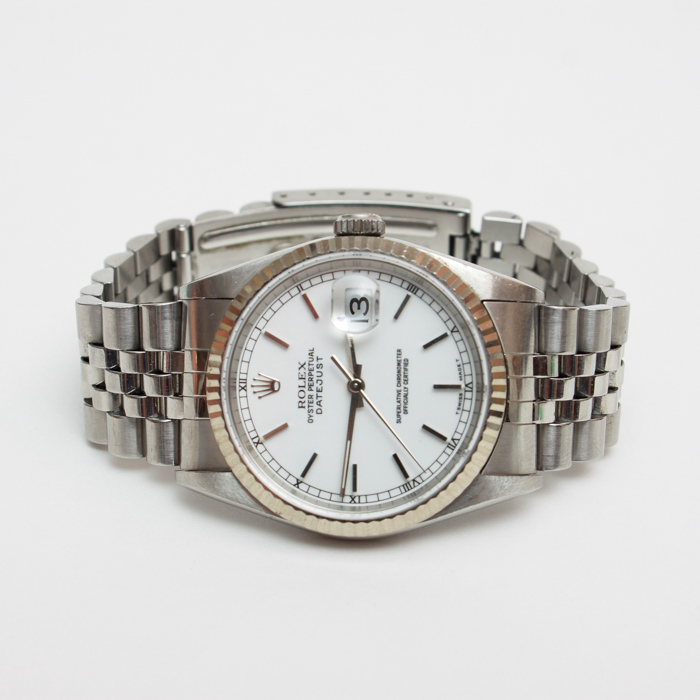 Men's White Gold Oyster Perpetual Datejust Rolex Watch