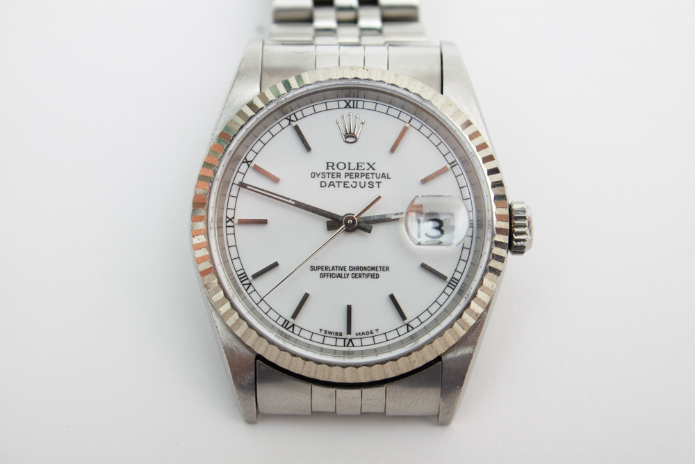 Men's White Gold Oyster Perpetual Datejust Rolex Watch