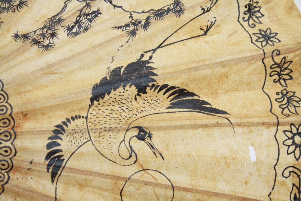 Artisan Made Vintage Thai Paper and Wooden Umbrella