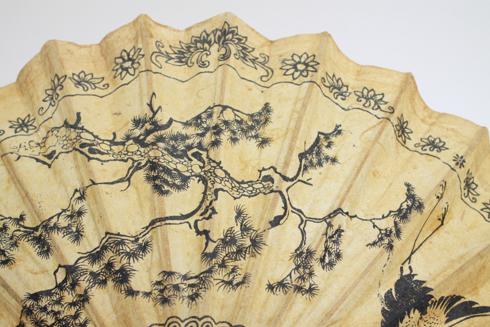 Artisan Made Vintage Thai Paper and Wooden Umbrella