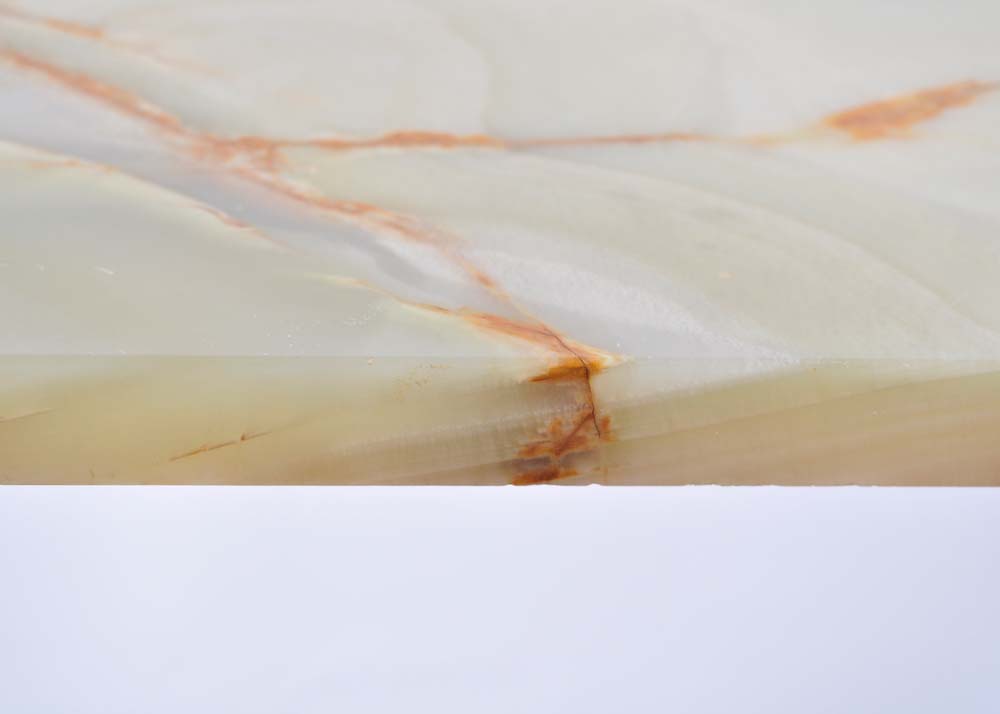 Green Marble and Brass Side Table