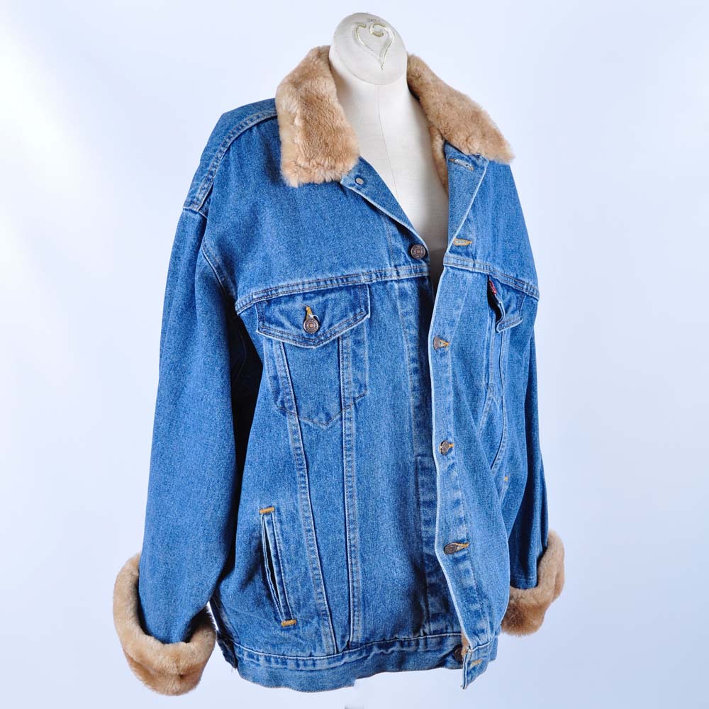 Vintage Shearling Lined Levi's Denim Jacket