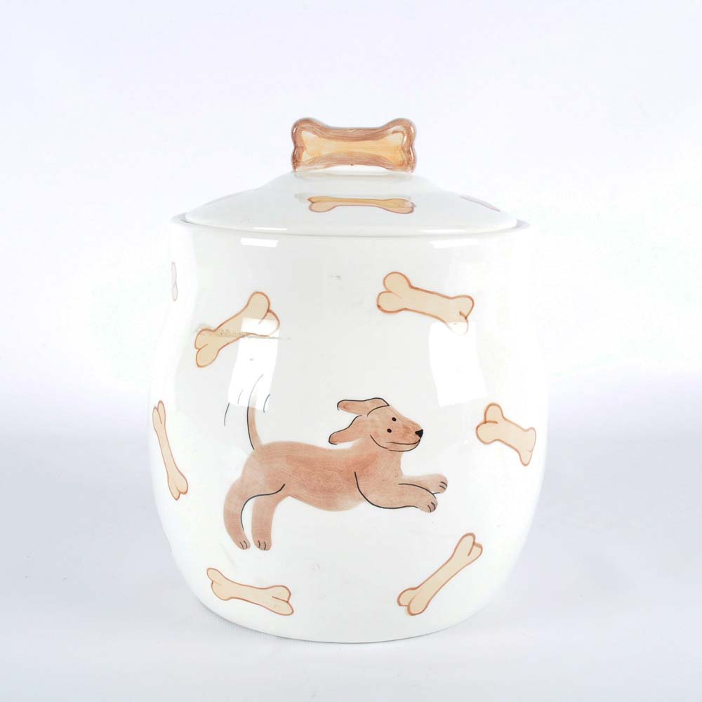 Ceramic Dog Treat Jar