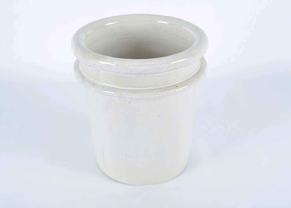 Stoneware Crock Filled with Wooden Kitchen Tools