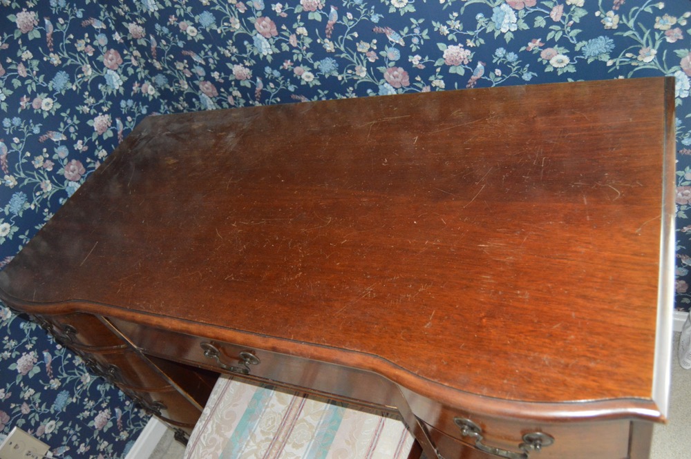 Vintage Wood Desk and Chair