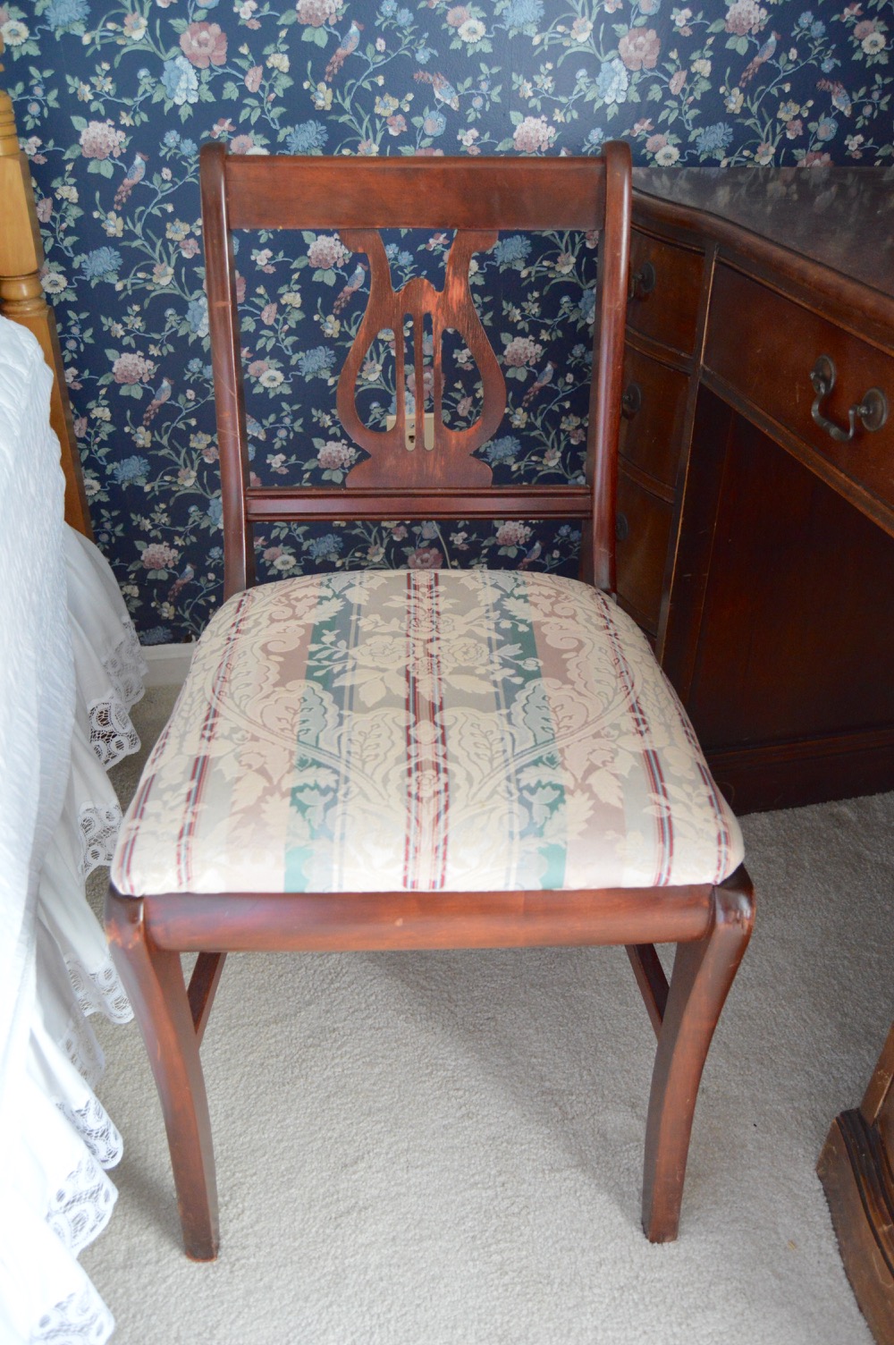 Vintage Wood Desk and Chair