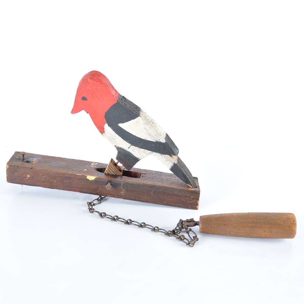 Primitive Woodpecker Door Knocker