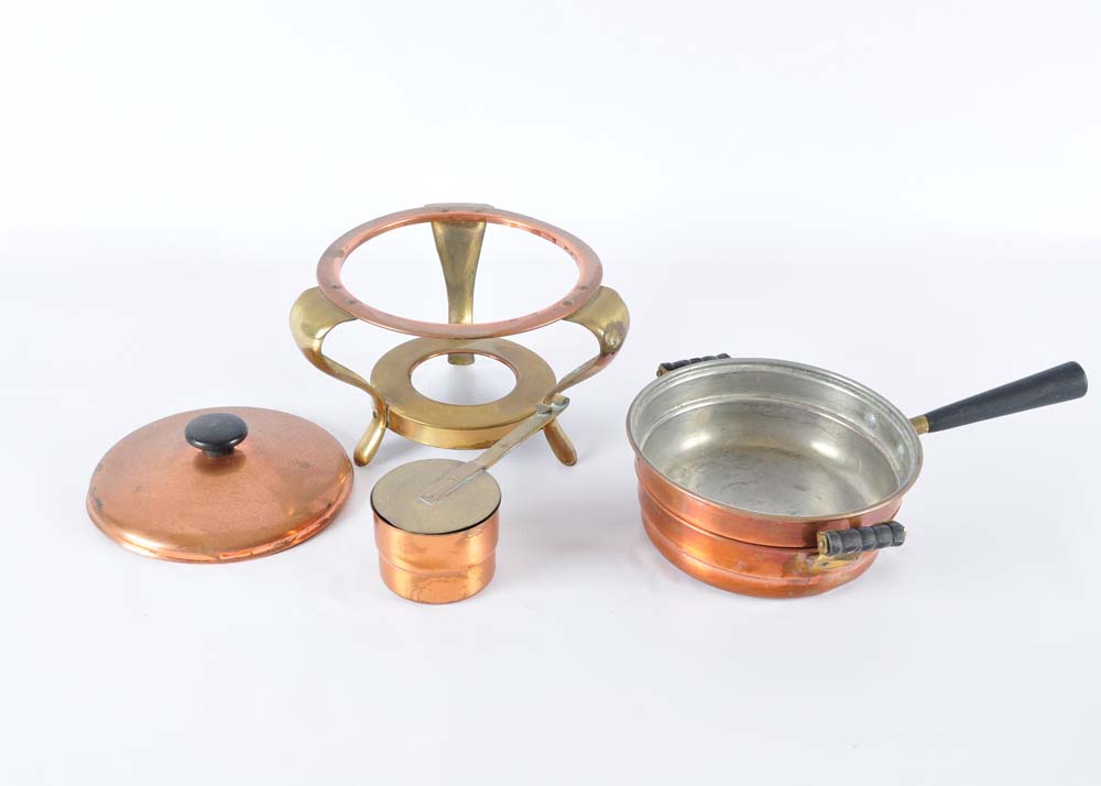 Brass and Copper Chafing Dish