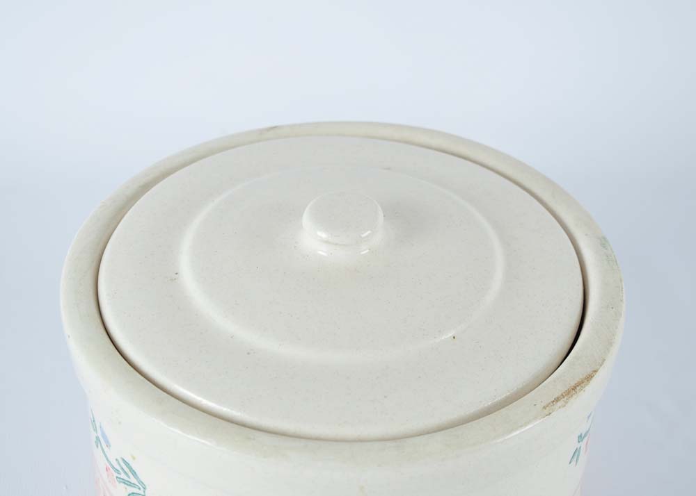 Covered Stoneware Crock