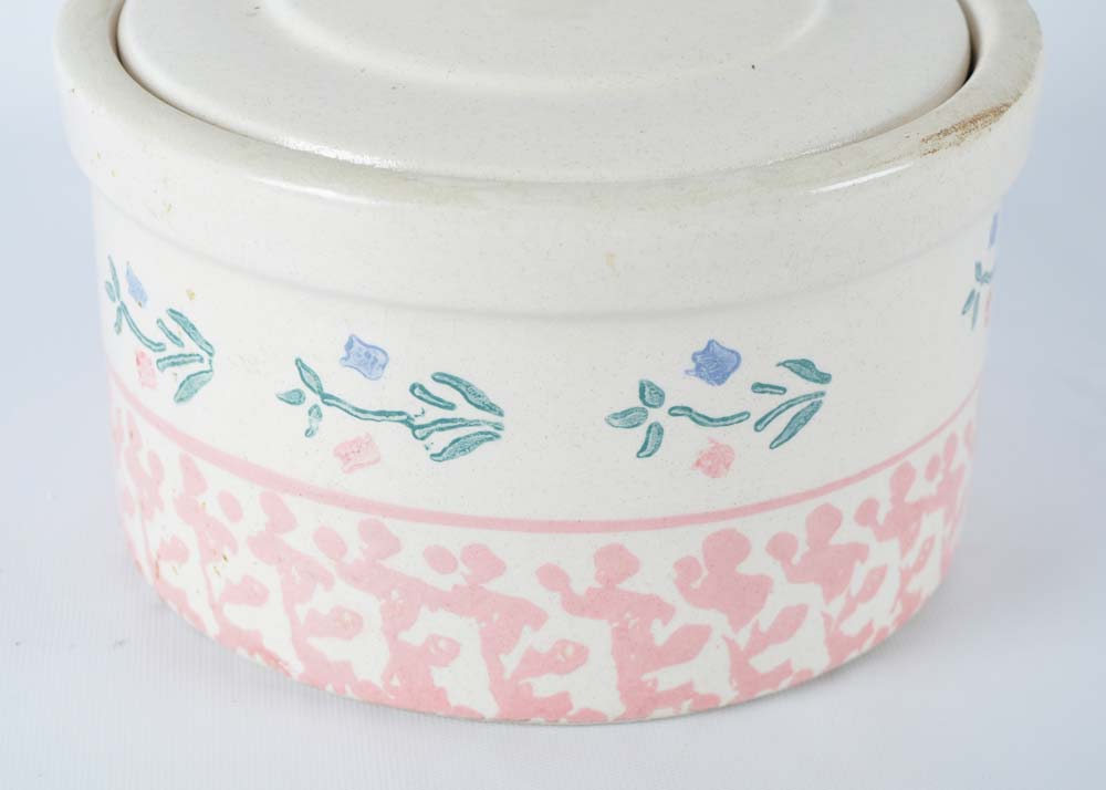 Covered Stoneware Crock