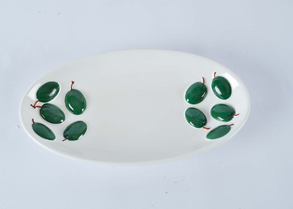 Olive Themed Serving Pieces