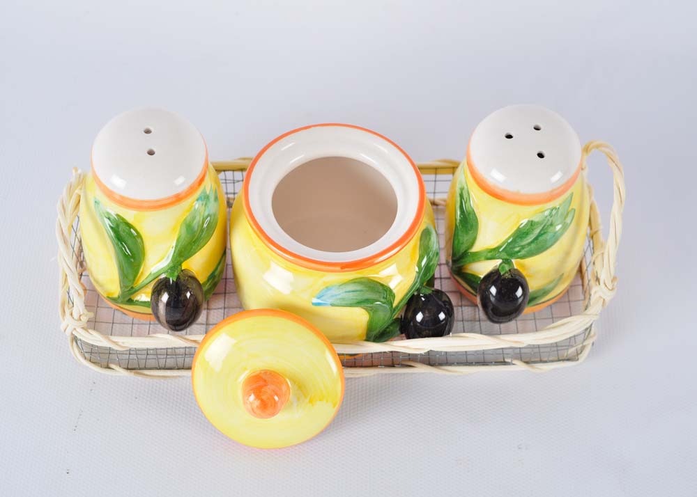 Olive Themed Serving Pieces